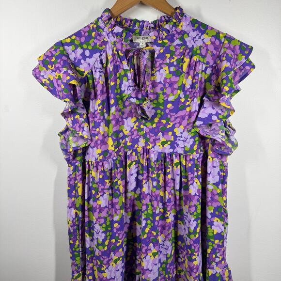 Umgee Purple Ruffled Tiered Sundress - Picture 3 of 9